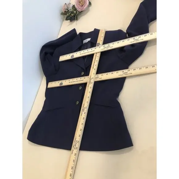 Tahari Arthur S Levine Women Jacket 10 Long Sleeve Clueless Preppy Office Siren - Picture 7 of 11